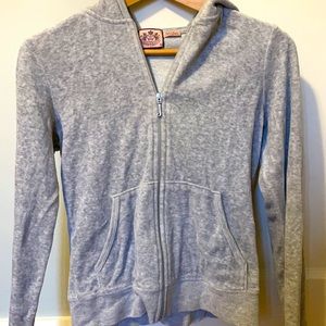 Juicy Couture Light Grey Zip Up Hoodie